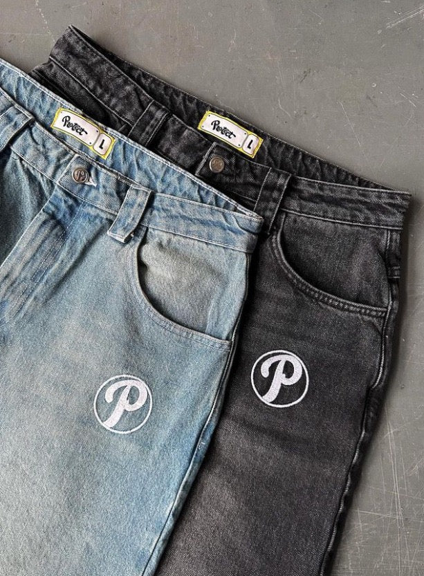 FURMO - Baggy “P-Logo” Denim Jeans