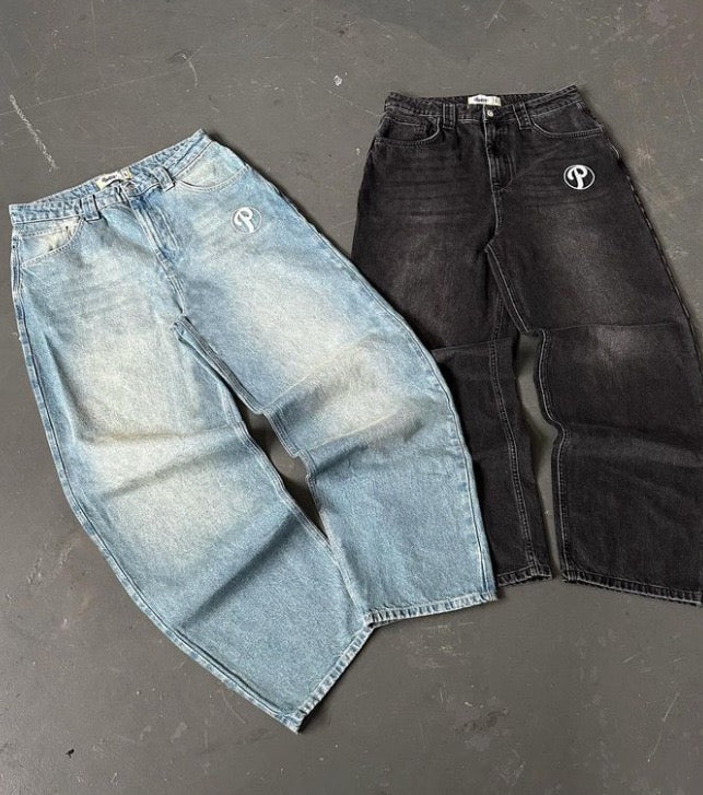 FURMO - Baggy “P-Logo” Denim Jeans