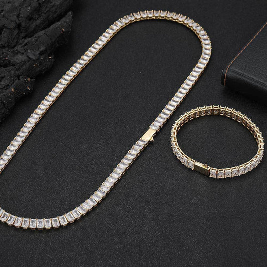 ✨ FURMO - “Diamond Cut” Iced Bracelet – Gold Edition