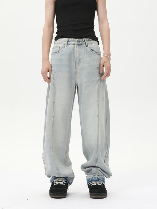 FURMO - Washed Grey Baggy Jeans