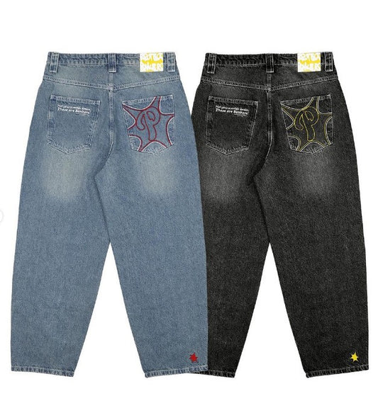 FURMO - Baggy “P-Logo” Denim Jeans