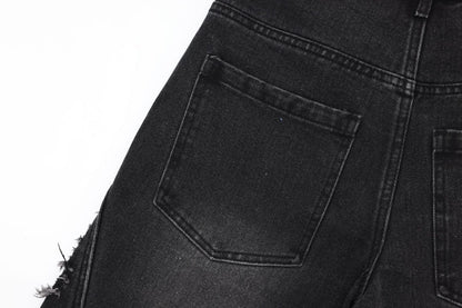 Furmo – Blackout Cuts Denim Shorts
