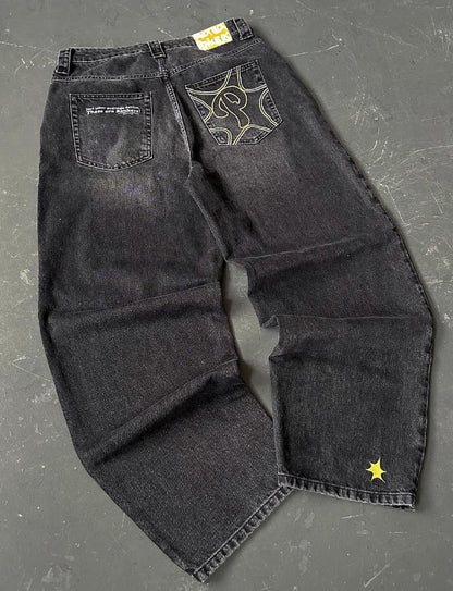 FURMO - Baggy “P-Logo” Denim Jeans