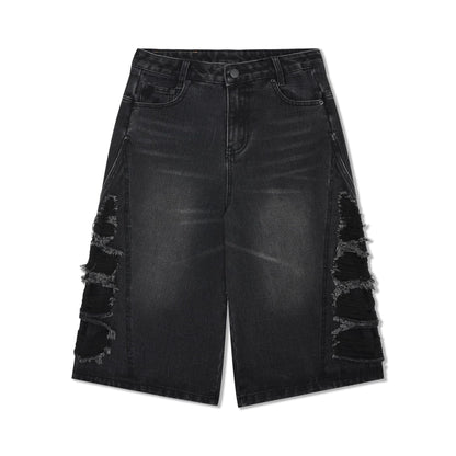 Furmo – Blackout Cuts Denim Shorts