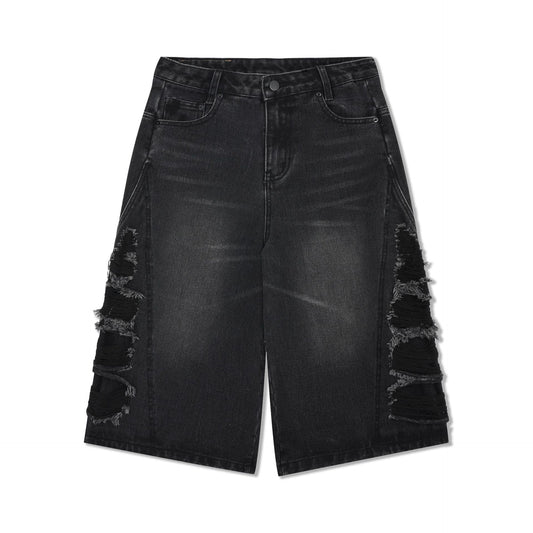 Furmo – Blackout Cuts Denim Shorts