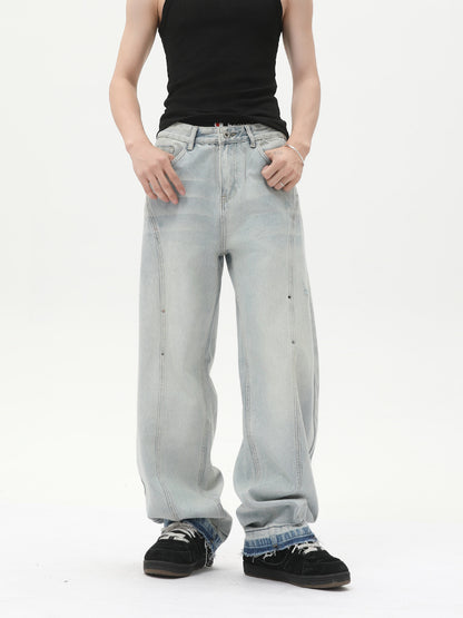 FURMO - Washed Grey Baggy Jeans
