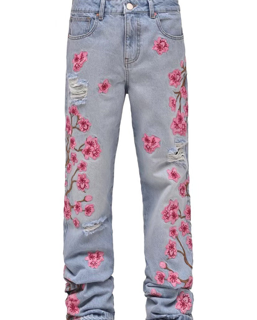 FURMO - Roses Black Jeans