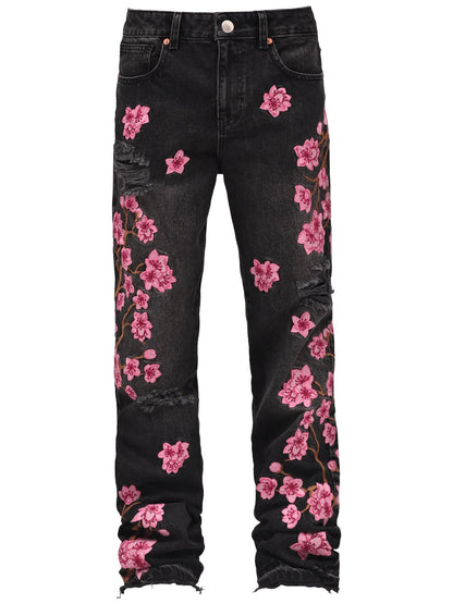 FURMO - Roses Black Jeans